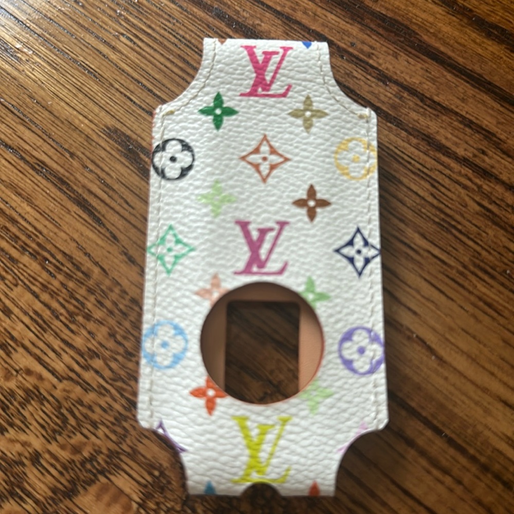 LOUIS VUITTON White Multicolor Monogram Canvas Apple Ipod Shuffle Case